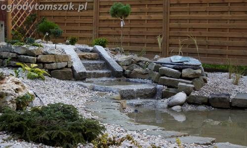 ogrod Ustron oczko wodne kaskada woda w ogrodzie ogrod wodny IMG 0899