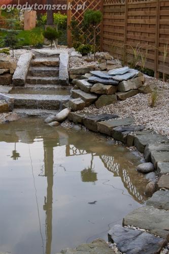 ogrod Ustron oczko wodne kaskada woda w ogrodzie ogrod wodny IMG 0903